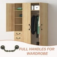thumbnail image 6 of Hole Center Drop Bail Pull Handles 4.84x1.85", 2 Pcs Drawer Handles with Screws for Cabinet Wooden Box, Bronze Tone, 6 of 7