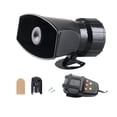 thumbnail image 3 of Alarma de carro,Altavoz de alarma para coche Sonido de 5 tonos 12V,Alarma del amplificador de sonido de emergencia de la bocina del vehículo,Micrófono ruidoso Mic Sistema de altavoces PA, 3 of 9