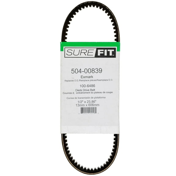 SureFit Deck Drive Belt for Exmark 100-6486 21" Cut Decks Metro Lawn Mowers