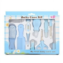 Baby Grooming Kit, Nursery Care Set, Baby Nail Clippers, Hair Brush Comb Finger Toothbrush Baby Nail Trimmer for Infant Toddler 0 1 2 3 4 5 6,Blue