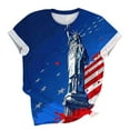 thumbnail image 5 of Cavosen 4th of July Clothes Women Patriotic Short Sleeve Crew Neck Tops American Flag Print T Shirts Lady XL Independence Day Casual Tops Funny 4th of July Tunic Tees 2025 Patriotic Clothes, 5 of 5
