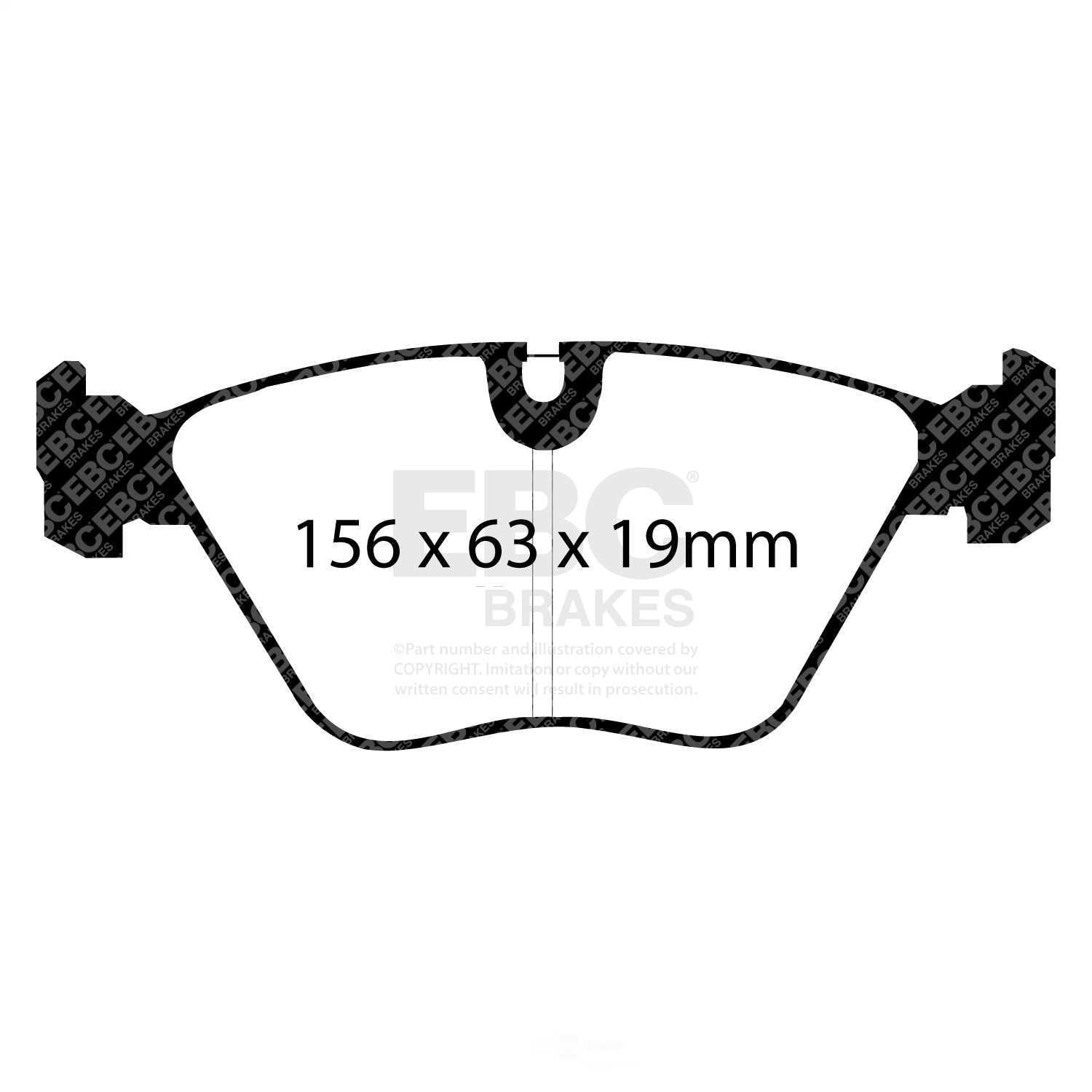 EBC Brakes Bluestuff NDX Trackday Brake Pad Set Fits select: 2000-2001 BMW Z3, 1998-1999 BMW M
