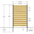 thumbnail image 3 of 72.8"H x 38.5"W(1 Panel) Cedar Wood Privacy Screen, Outdoor Privacy Walls, Privacy Wood Fence for Pool Equipment Enclosure, Trash Can Enclosures, Air Conditioner Fence, 3 of 6