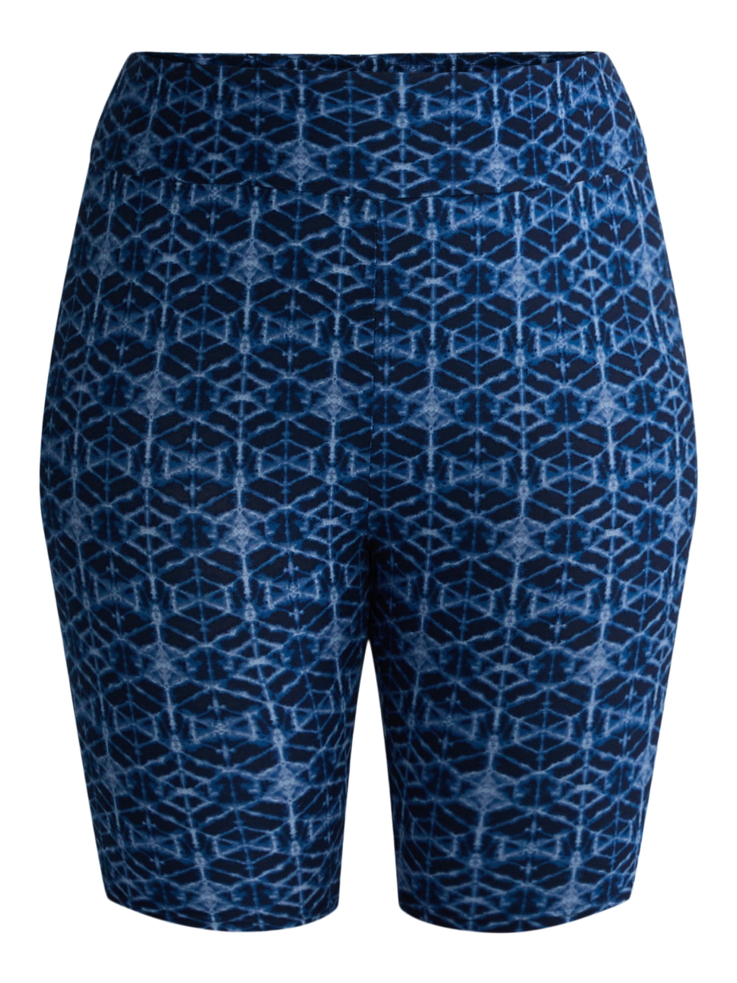 Terra & Sky Women’s Plus Size Bike Shorts, 10" Inseam, 2-Pack, Sizes 0X-5X