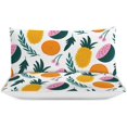 thumbnail image 3 of HAHDAXIA Fruit Pattern Bedding Solid Comforter Set for All Seasons,3 Pieces(1 Comforter+2 Pillowcases),Soft Microfiber Bedding Set Queen(90"x90"), 3 of 7