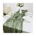 thumbnail image 5 of 4 Pack Chemin de Table en Gaze Rustique Vert Sauge 90X400cm Chemin de Table Romantique Semi, 5 of 5