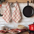 thumbnail image 6 of Yellow Buffalo Plaid Kitchen Towels Set of 3, Red Lines Grid Pattern Vintage Absorbent Dish Towels for Kitchen, Microfiber Hand Towel, Quick Drying Tea Towel for Cleaning Decorative Dishcloths, 6 of 7