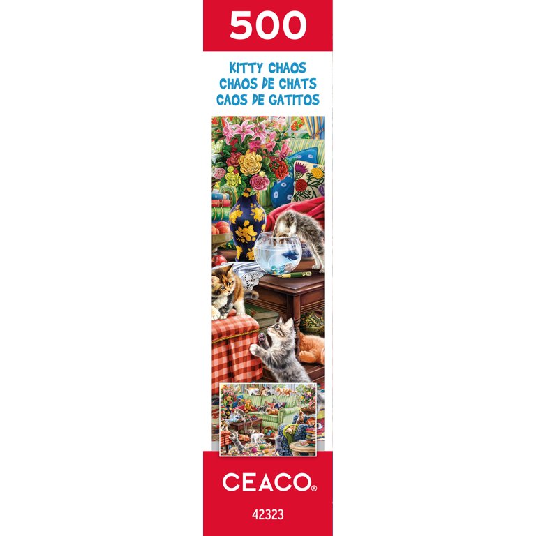 ソワジックSoizick ストレッチキャット　猫 Ceaco, Kitty Chaos Jigsaw Puzzle, 500 Pieces, Image World