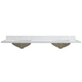 thumbnail image 2 of Jaen 73"W x 22"D Composite Stone Vanity Top in Grain White with Ceramic Sink, 2 of 10