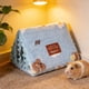 thumbnail image 4 of Cama para cobayas, túnel para cobayas, escondite cálido y lavable para animales pequeños, casa para hámsters, conejos, ratones, chinchillas y hurones. Azul M, 4 of 7