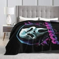 thumbnail image 5 of Super Soft Throw Blanket Halloween Horror Movie Blanket Screams Ghost-Face Blankets Bed Couch Decor for Men Women Adult Nap Bedroom Office Sofa Living Room Bedroom 50x60 in, 5 of 6