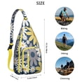 thumbnail image 3 of Yellow Bloom Sling Backpack - Vibrant Daisy Flower Pattern Crossbody Bag, Fashion Forward, 3 of 4