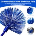 thumbnail image 3 of JFengqi Microfiber Duster with 30-100" Telescopic Pole, Reusable Home Cleaning Kit for High Ceilings, Fans, Cobwebs, Blinds & Furniture, Blue, 3 of 7