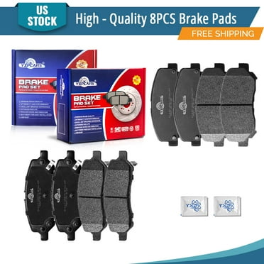 YXPCARS 8PCS Brake Pads(D1640 D1647), Front & Rear Ceramic Pads for Dodge Dart 2013-2016