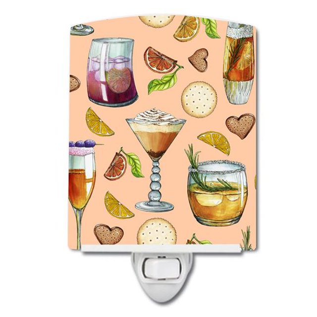 Carolines Treasures BB5200CNL Drinks & Cocktails Peach Ceramic Night Light