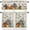 Orange Beige, variant on Thanksgiving 3 Piece Kitchen Curtains Tiers and Valances Set, Fall Orange Pumpkin Maple Leaves Sunflower Vintage Beige Rod Pocket Short Window Tiers Curtains Panel and Valance for Cafe Bathroom