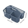 thumbnail image 3 of Ovzne Plastic Portable Bath Storage Basket - Blue, Multifunctional Toiletries Organizer For Bathroom, Swimming Pool Camping, With Handle, 3 of 6