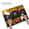 thumbnail image 2 of Poodles Orange Bows Flowers 500-Piece Wooden Jigsaw Puzzle for Adults, Fun & Challenging Family Game, Stylish Wall Decor & Holiday Gift, 2 of 7