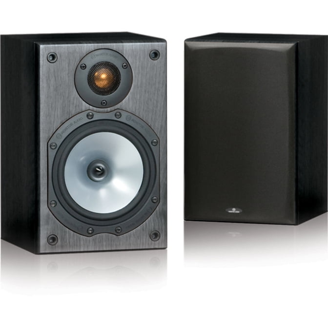 Monitor Audio MR1 2way Speaker, 70 W RMS, Black Oak Vinyl