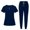 Navy, variant on Fgvctg Scrub Sets for Woman Plus Size Medical Scrubs Stretchy V-Neck Scrub Pants and Tops Nurse Uniforms Jogger Scrubs with Pockets Royal Blue S