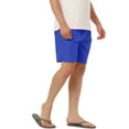 thumbnail image 3 of INSPIRE CHIC Men's Shorts Solid Beach Shorts Drawstring Surfing Mesh Lining Board Shorts 30 Dark Blue, 3 of 6