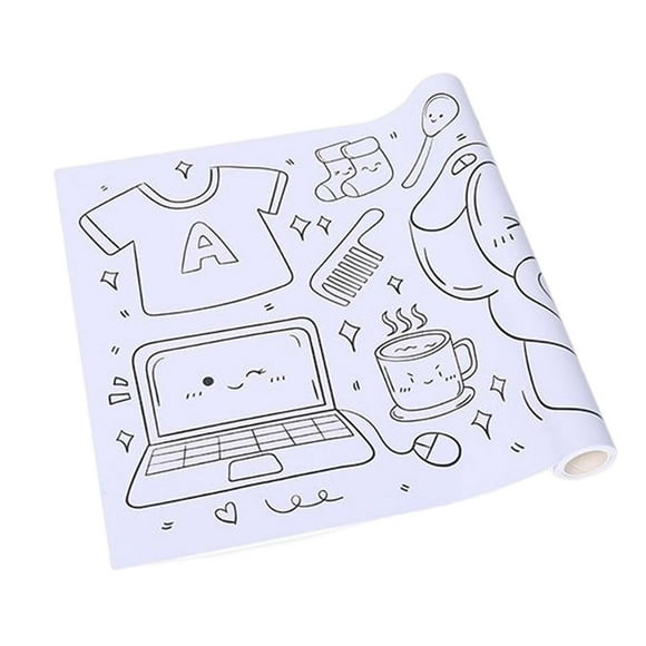 Rollo de papel para colorear para , accesorios de 30x300cm, Material educativo temprano, juguetes para , patrones creativos, pegatinas para Uso diario BLESIY Rollo de papel para colorear