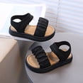 thumbnail image 5 of SROBPTY Toddler Girls Sandals Open Toe Ankle Strap Summer Open Toe Flat Shoes for 3-10 Years, 5 of 5