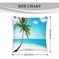 thumbnail image 6 of Ryan; Pillowcase Beautiful Beach with Coconut Palm Tree Blue Sky Set of 2 Square,Throw Pillow Covers Decorative for Couch and Bed for Boy Girl 18X18 Inches, 6 of 8