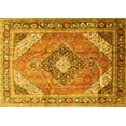 thumbnail image 1 of Ahgly Company Machine Washable Indoor Rectangle Persian Yellow Traditional Area Rugs, 2' x 4', 1 of 4