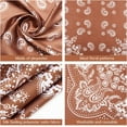 thumbnail image 2 of 27.5 Inches Silk Head Scarf for Women Men Vintage Bandanas Satin Hair Scarf Silk Wrap Neck Square Scarves, 2 of 7