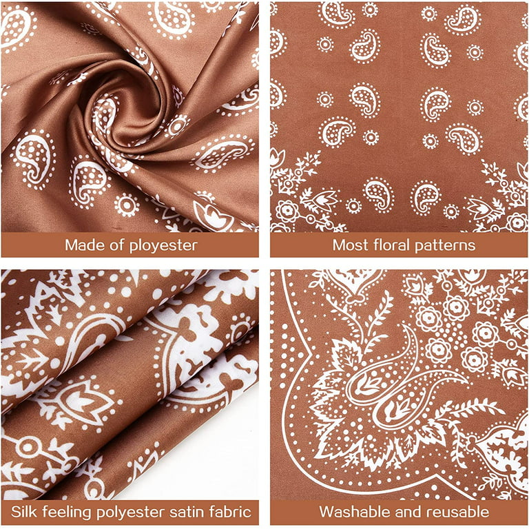 Fashion Women Square Hair Scarves Washable Polyester Neck Wear