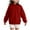 Red, variant on snilers Girls Hoodies Winter Warm Fluffy Fleece Jacket Hooded Pullover Sweatshirts Cute Fashion Long Sleeve Going Out Tops with Pocket Size 7 Years