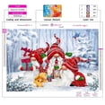 thumbnail image 3 of Pintura de diamante artesanal, ambiente de vacaciones de mosaico de punto de cruz, enano de Santa Claus animado, decoración del hogar, regalo pensativo para Navidad, 3 of 4