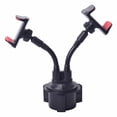 thumbnail image 3 of YIGSECU Car Mount Dual Smartphone Stand 360° Rotation Height Adjustable Double Cup Holder Universal Cellphone Cradle Durable, 3 of 20