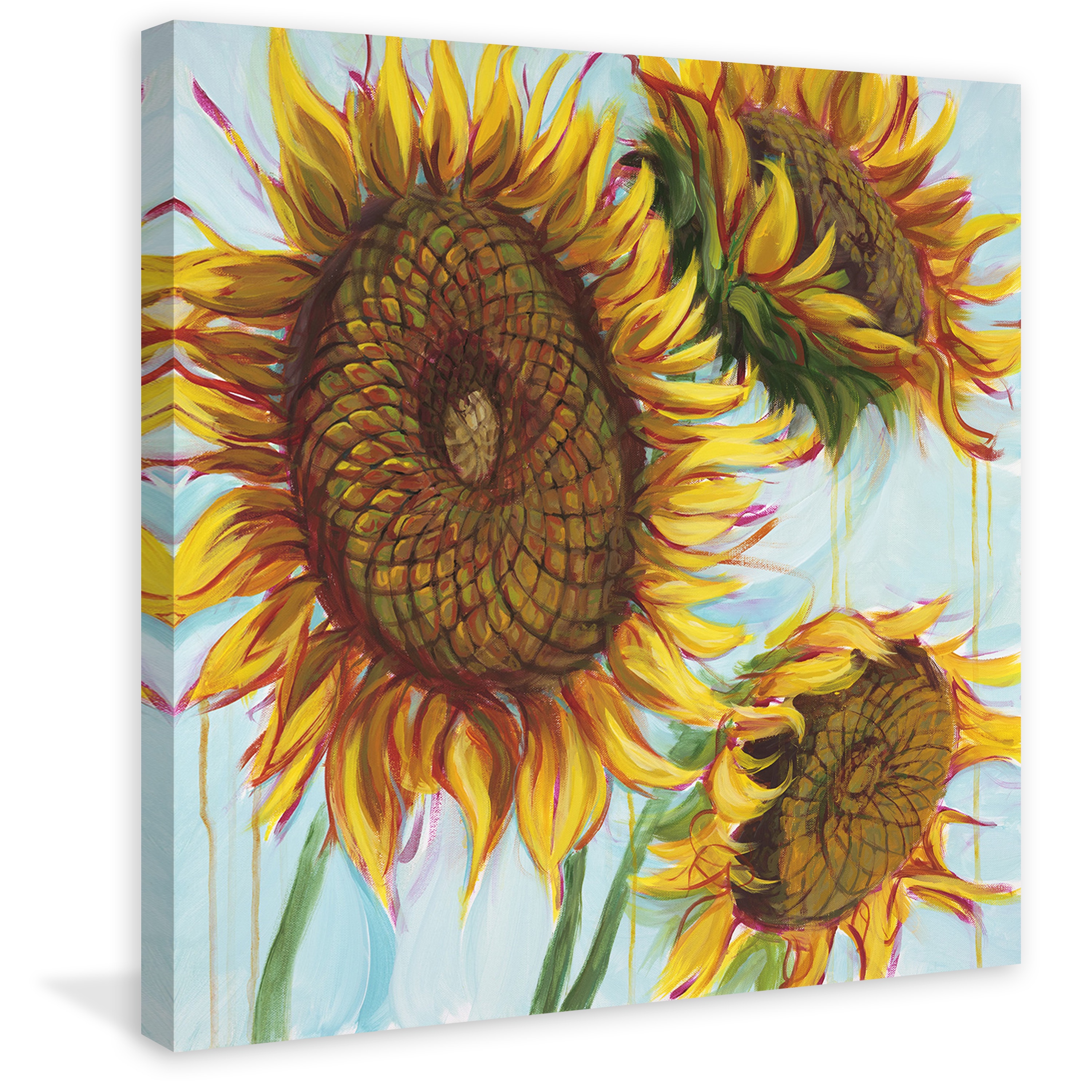 Marmont Hill - "Sunflower Love I" by Julie Joy Painting Print on Wrapped Canvas