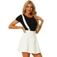 thumbnail image 1 of Minifalda Vaquera De Tirantes Con Botones De Una Línea Para Mujer Allegra K Blanco L, 1 of 5