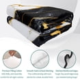 thumbnail image 4 of Twin XL Quilt Set 68''x98'', Black Marble Lightweight Bedspread Coverlet Set with 2 Pillow Shams, Luxury Gold White Abstract Cracks Artwork Breathable All Season Quilt Bedding for Dorm/Guest Room, 4 of 9