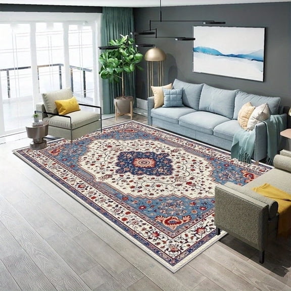 6.5'x10' Dining Room Carpet Thick Carpet For Living Room Area Rug Thick Bohemian Area Rug Large Area Rug For Living Room