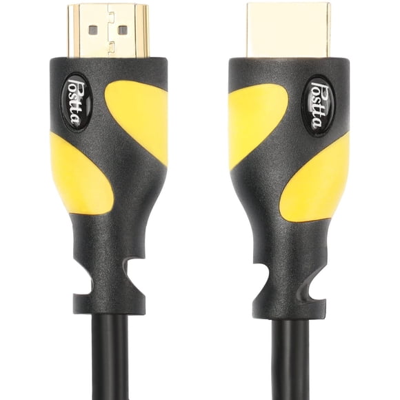 Postta HDMI Cable(20 Feet Yellow) Ultra HDMI 2.0V Support 4K 2160P,1080P,3D,Audio Return and Ethernet - 1 Pack