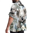 thumbnail image 3 of Koala Men's Short Sleeve Casual Printed Button Down Beach Shirt - Summer Unisex Top, 3 of 6