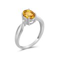 thumbnail image 4 of JewelersClub Citrine Ring Birthstone Jewelry – 1.10 Carat Citrine 0.925 Sterling Silver Ring Jewelry with White Diamond Accent – Gemstone Rings with Hypoallergenic 0.925 Sterling Silver Band, 4 of 4