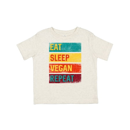

Inktastic Vegetarian Eat Sleep Vegan Repeat Gift Toddler Boy or Toddler Girl T-Shirt