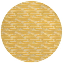 Addison Rugs Indoor/Outdoor Harpswell Ocean Rope Washable Rug 8' x 8' Round - Gilded
