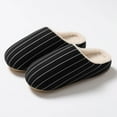 thumbnail image 2 of Yindaity House Slippers Fuzzy House Slippers for Women Fluffy Memory Foam Suede Slippers with Collar Indoor Outdoor(Black,15.99), 2 of 8