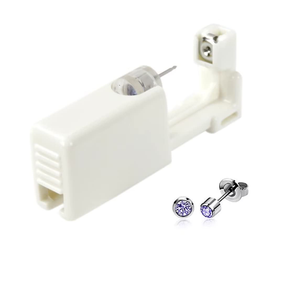 Self Ear Piercing Gun Studs with Piercing Gun Disposable Sterile Body