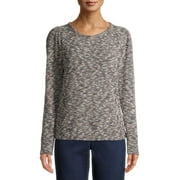 Time and Tru Women's Textured Puff Sleeve Top
