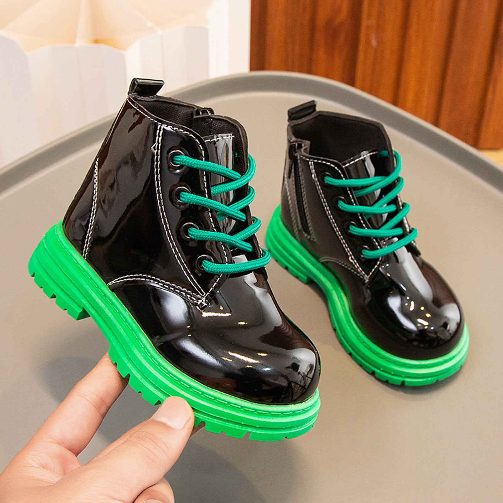 nsendm Girls Shoes Toddler Female Girls Boots Size Four Children Shoes Fashion and Comfortable Soft Sole Ankle Boots Small and Size 4 Baby Rain Boots