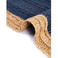 thumbnail image 4 of 2.6x10 Ft Navy Blue Jute Area Rug, Hand-Woven, Reversible, Farmhouse Boho Style, Durable & Pet-Friendly Rug for Living Room, Dining Room, and Bedroom, 4 of 5