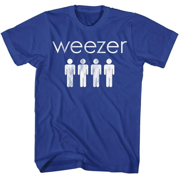 Weezer 4 Dudes Royal Adult T-Shirt