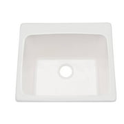 Proflo PFALS2522 25" Drop In Or Undermount Single Basin Acrylic Laundry Sink - White